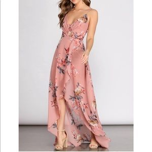 High low floral dress